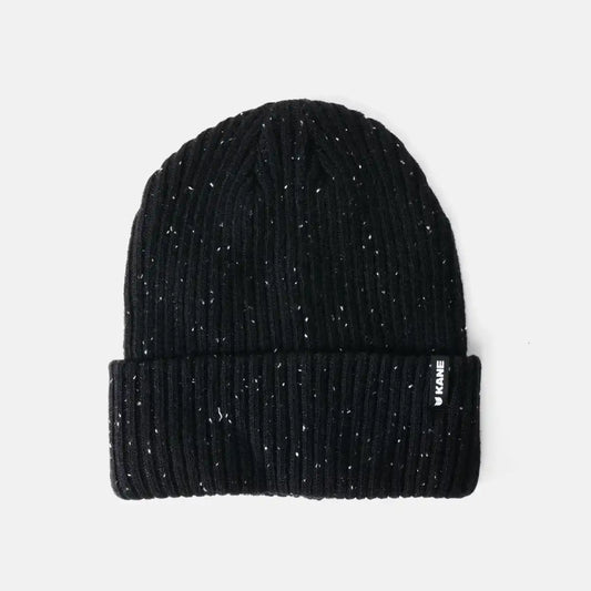 Rib Cuffed Beanie - Speckled Black