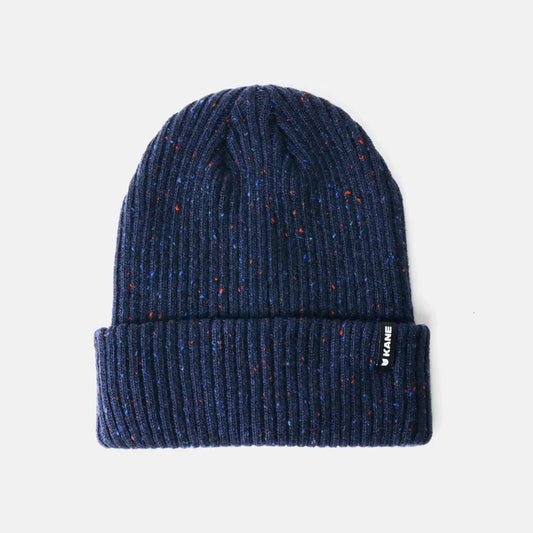 Rib Cuffed Beanie - Speckled Navy
