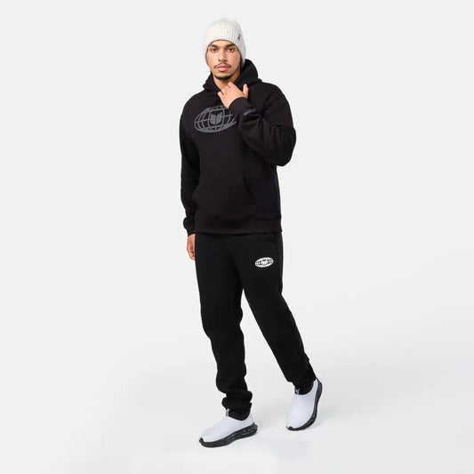 Men's Globe Hoodie - Black
